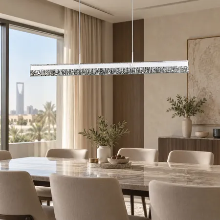 ثريا مودرن طولية بيضاء 55 واط مقاس 1200 ملم – موديل 0220