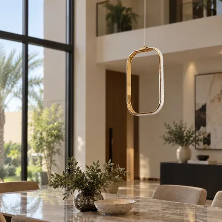 إنارة معلقة مودرن بتصميم رأسي ذهبية 30 واط – موديل 0268