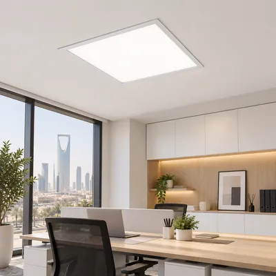 بنل سقف LED مربع 60×60 فئة 60 ضوء أبيض – إنارة مكاتب سقفية مسطحة – 61673