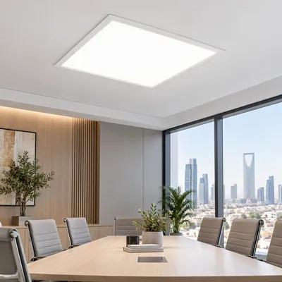 بنل سقف LED مربع 60×60 فئة 96 ضوء أبيض – إنارة مكاتب سقفية مسطحة – 61680