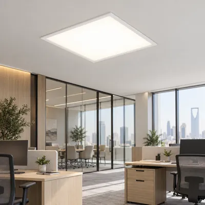 بنل سقف LED مربع 60×60 فئة 96 ضوء شمسي (أبيض طبيعي) – إنارة مكاتب سقفية مسطحة – 61681