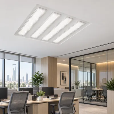 إنارة سقف دفن شرائح LED 60×60 96 واط ضوء أبيض – إضاءة مكاتب مدفونة مودرن – 777