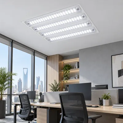 إنارة سقف عدسات LED 60×60 120 واط 8000K أبيض – إضاءة مكاتب موجهة مودرن – F101313