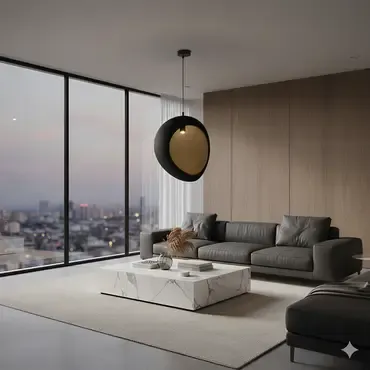 علاقي مودرن شكل كهف لون اسود