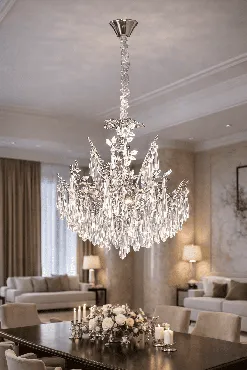نجفة أوريل الفضية 450 سم